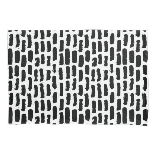 Housse D'oreillers Motif noir de courses de brosse (devant-gauche)