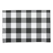 Housse D'oreillers Motif noir et blanc de guingan (devant-Droit)