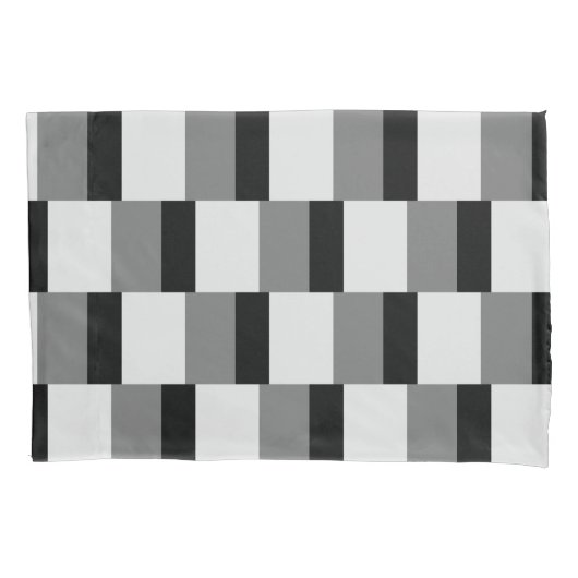 Housse D'oreillers Motif noir et gris simple (devant)
