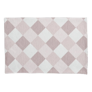 Housse D'oreillers Motif Oblique de  géométrique beige et gris