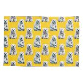 Housse D'oreillers Motif Ours Polaire Sur Jaune (Dos)