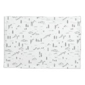 Housse D'oreillers Motif paysager des lignes de bois géométriques (Dos-gauche)