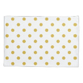 Housse D'oreillers Motif Pois Gold White (Dos)