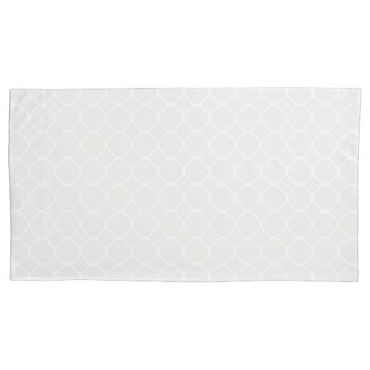 Housse D'oreillers Motif Quatrefoil blanc (devant)