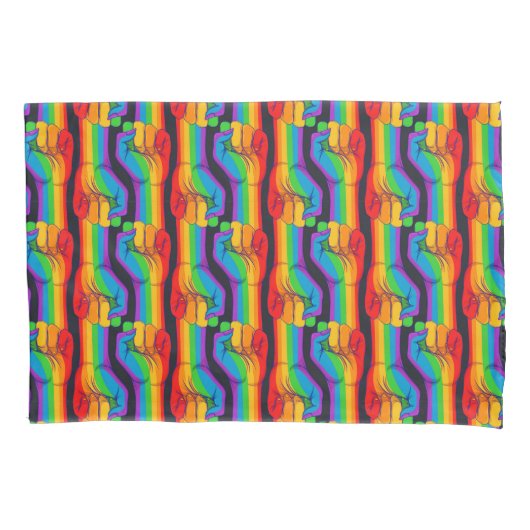 Housse D'oreillers Motif Rainbow Fist (devant-gauche)