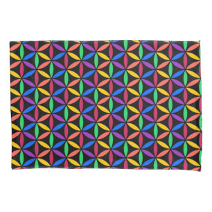 Housse D'oreillers Motif Rainbow Flower of Life