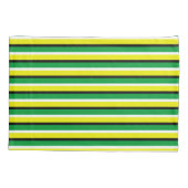 Housse D'oreillers Motif rayures vert jaune (Dos)
