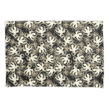 Motif Répétitif Noir Et Sépia | Motif de Poulpe