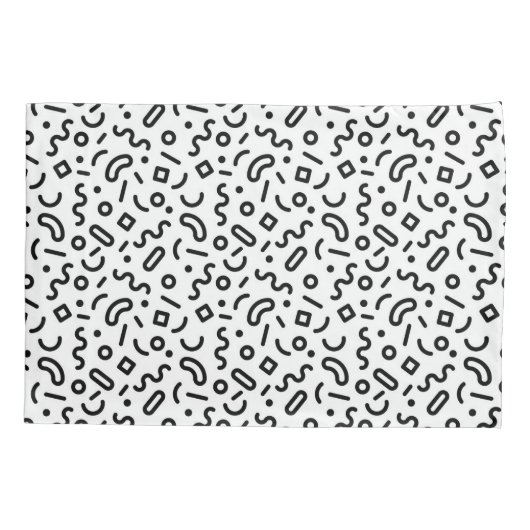 Housse D'oreillers Motif Retro Squiggle (Dos-gauche)