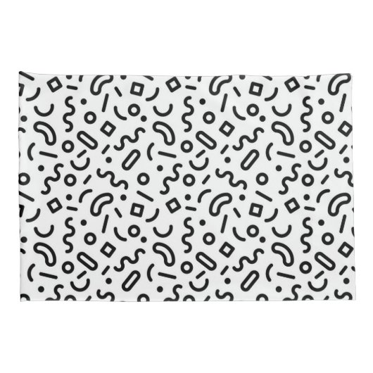 Housse D'oreillers Motif Retro Squiggle (Dos-Droit)