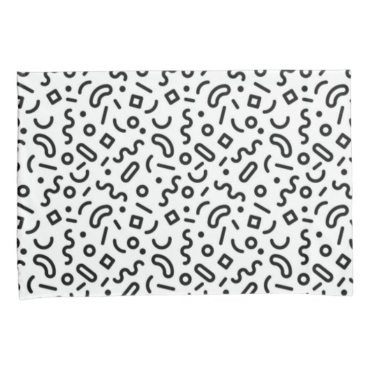 Housse D'oreillers Motif Retro Squiggle (devant-Droit)