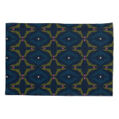 Housse D'oreillers Motif Rétro Vintage Deep Blue (Dos)