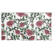 Housse D'oreillers motif rose (devant-gauche)