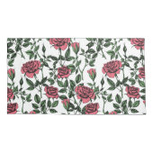 Housse D'oreillers motif rose (Dos-gauche)