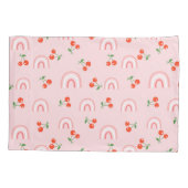 Housse D'oreillers Motif rose arc-en-ciel cerise (Dos)