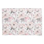 Housse D'oreillers Motif rose et gris classique (devant-gauche)