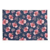 Housse D'oreillers Motif rose foncé d'aquarelle (Dos-Droit)