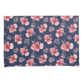 Housse D'oreillers Motif rose foncé d'aquarelle (devant-Droit)