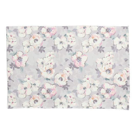 Housse D'oreillers Motif rose mou d'aquarelle (devant-gauche)