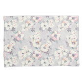 Housse D'oreillers Motif rose mou d'aquarelle (devant-Droit)