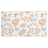 Housse D'oreillers Motif rose Peach (devant-gauche)