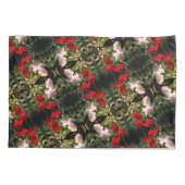 Housse D'oreillers Motif Rose Rouge Et Blanc (Dos)