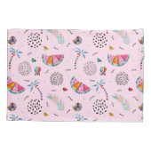 Housse D'oreillers Motif rose tropical de style de Memphis (Dos-gauche)