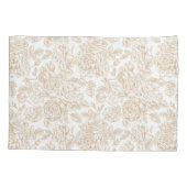 Housse D'oreillers Motif Rose Vintage beige (Dos)