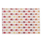 Housse D'oreillers Motif rouge de singes (Dos-Droit)