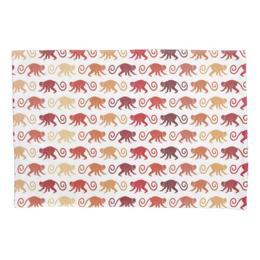 Housse D'oreillers Motif rouge de singes (devant-gauche)