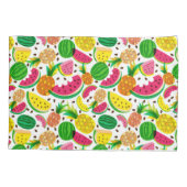 Housse D'oreillers Motif rouge et jaune de fruit tropical (Dos-gauche)