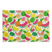 Housse D'oreillers Motif rouge et jaune de fruit tropical (Dos-Droit)