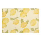 Housse D'oreillers Motif rustique citron aquarelle (Dos-gauche)