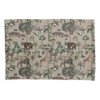 Housse D'oreillers Motif Safari de la Jungle tropicale 