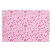 Housse D'oreillers Motif sans couture avec bonbons, lollipopes, bleu  (Dos)