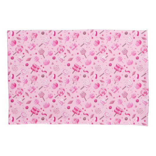 Housse D'oreillers Motif sans couture avec bonbons, lollipopes, bleu  (devant)