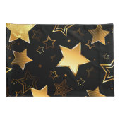 Housse D'oreillers Motif sans couture avec étoiles d'or (Dos-Droit)
