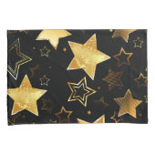 Housse D'oreillers Motif sans couture avec étoiles d'or (devant-Droit)