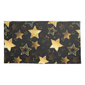 Housse D'oreillers Motif sans couture avec étoiles d'or (Dos)