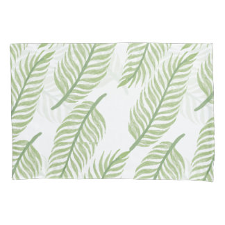 Housse D'oreillers Motif sans couture de feuille de palme tropicale