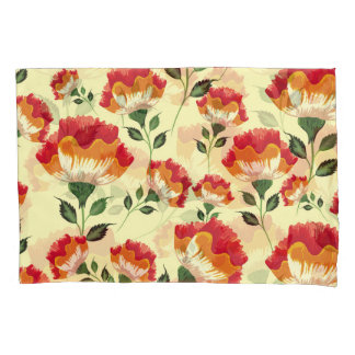 Housse D'oreillers Motif sans couture, décoration florale colorée.
