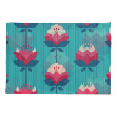 Housse D'oreillers Motif sans couture rétro à fleurs. (Dos)