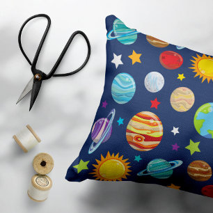Housse D'oreillers Motif spatial, Planètes, Étoiles, Cosmos, Galaxie