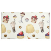 Housse D'oreillers Motif sucré avec des desserts variés. (devant-gauche)