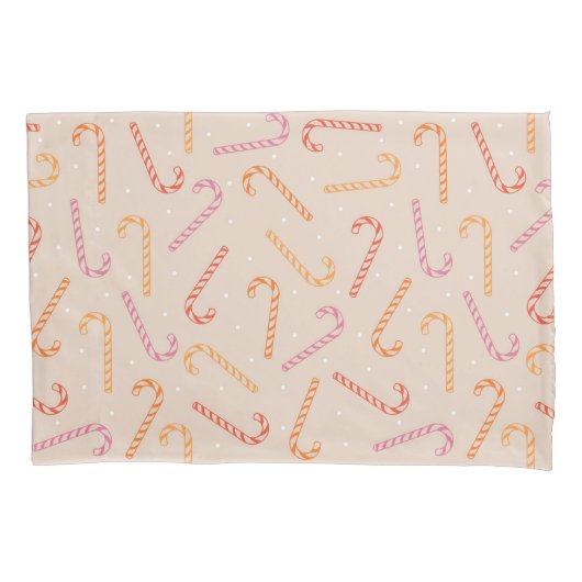 Housse D'oreillers Motif sucre de canne doux (devant)