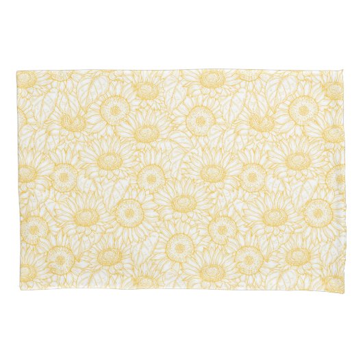 Housse D'oreillers Motif Sunny Sunflower (devant)