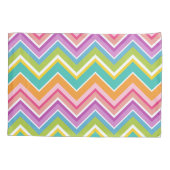 Housse D'oreillers Motif tendance Chevron grand nom bloc rose vert (Dos)