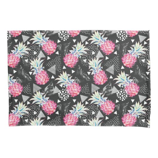 Housse D'oreillers Motif texturisé d'ananas de triangle (devant-gauche)
