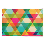 Housse D'oreillers Motif triangle géométrique brillant couleur gras (Dos)