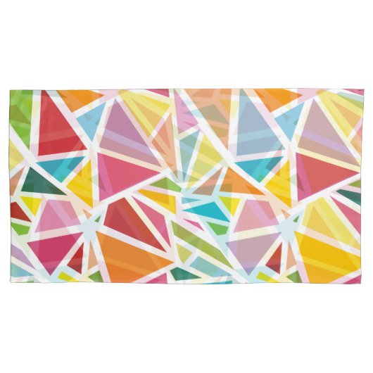Housse D'oreillers Motif triangles colorés 2 (devant)